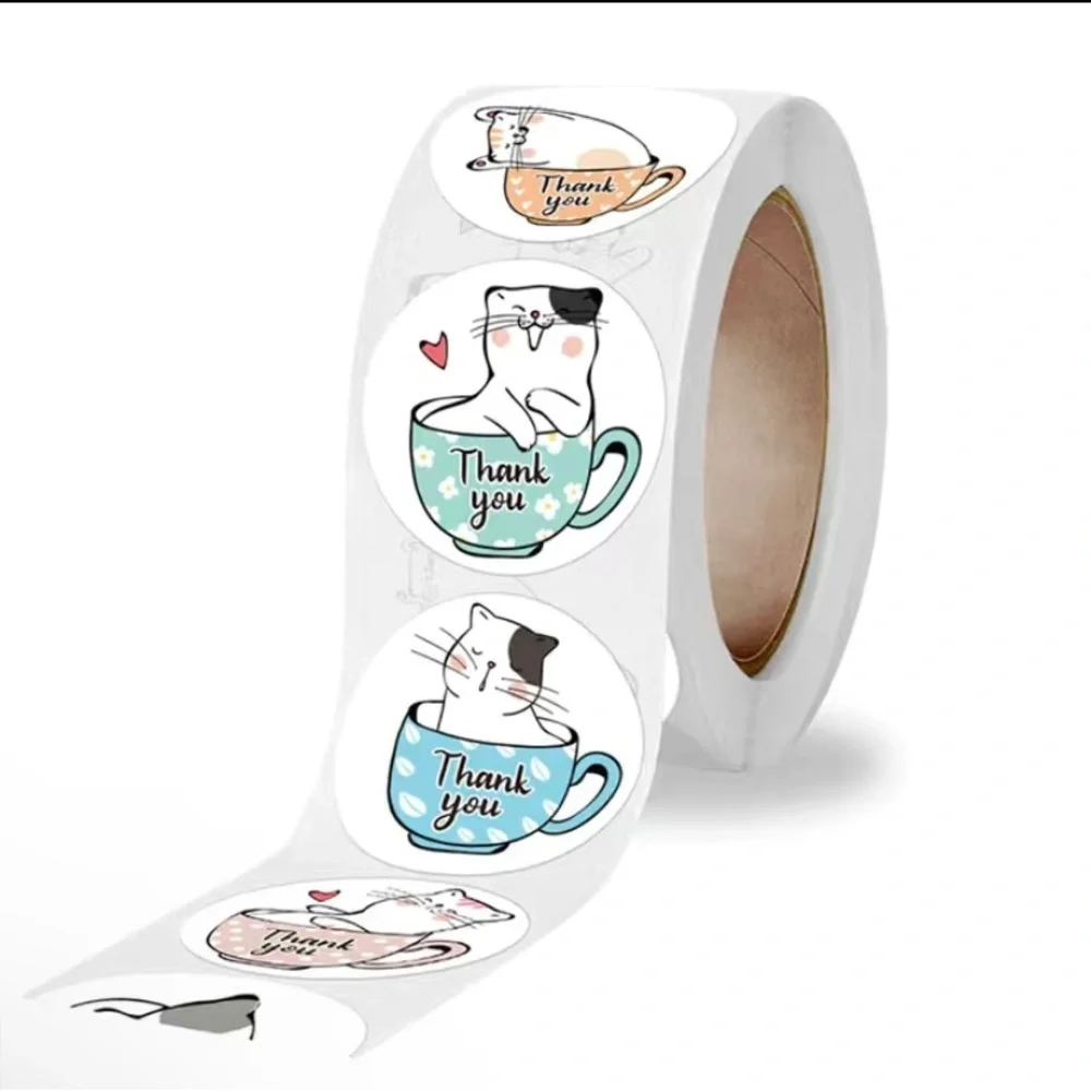 500 thank you label stickers‎